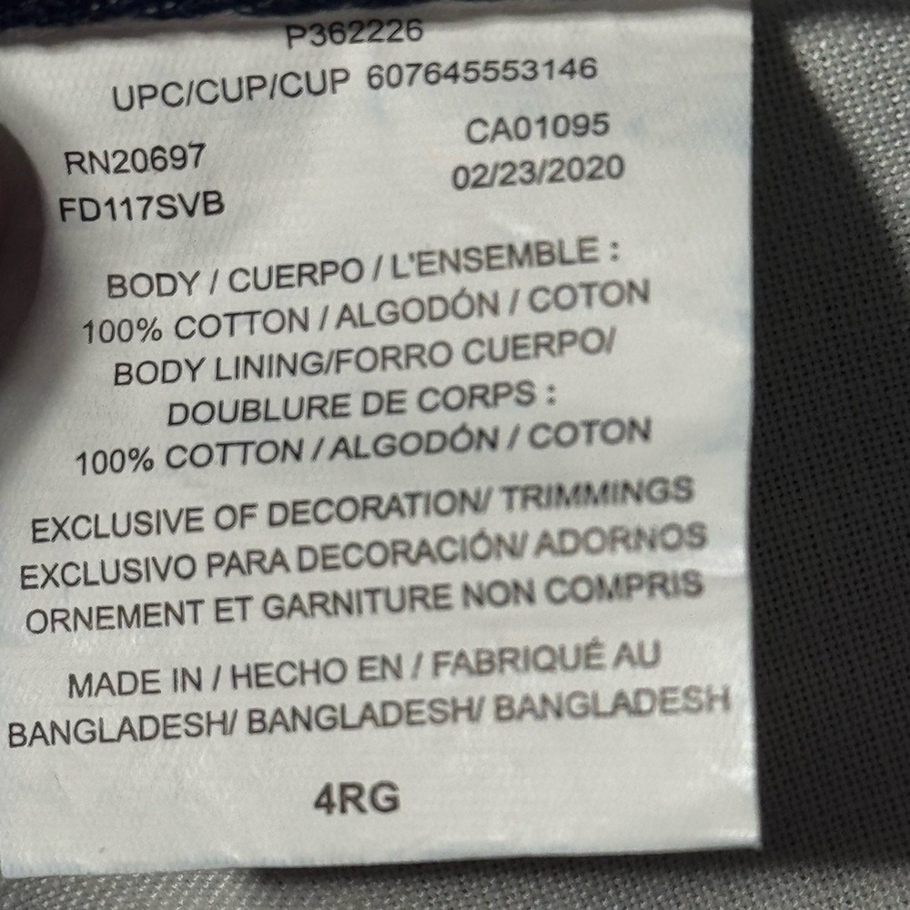 Dickies Style Blue Denim Carpenter Pants with Plaid Interior 4RG‎ - Picture 10 of 10